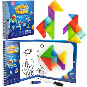 Magnetic Travel Tangram Puzzle with 3D Building Blocks