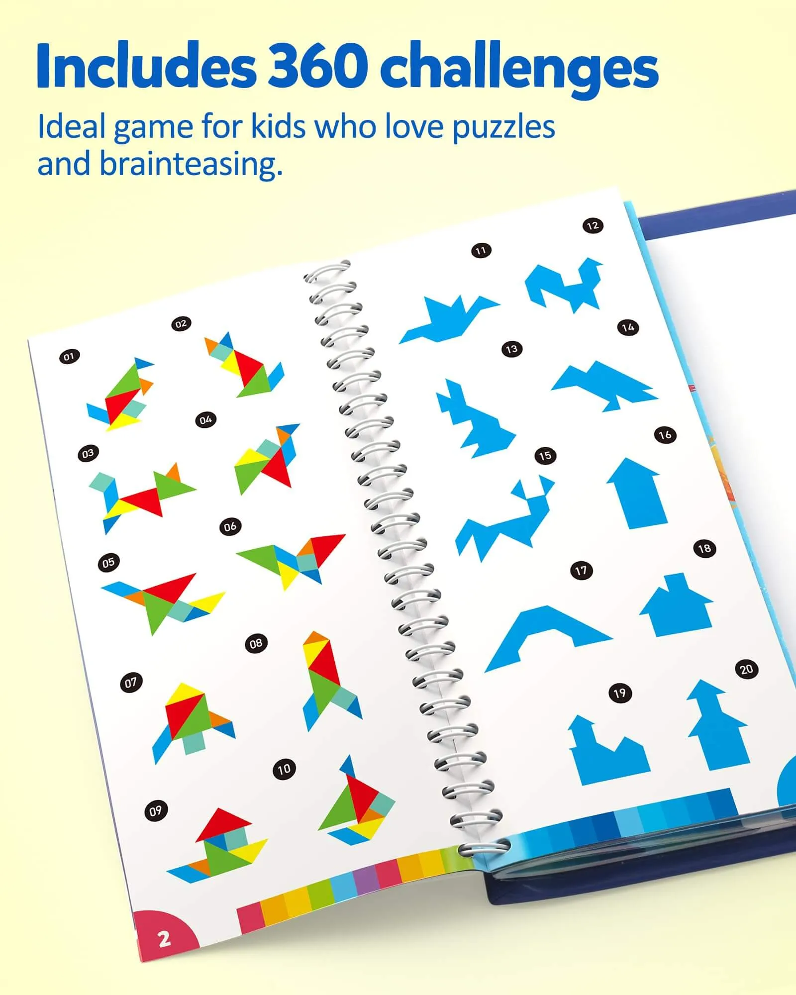 Magnetic Travel Tangram Puzzle with 3D Building Blocks