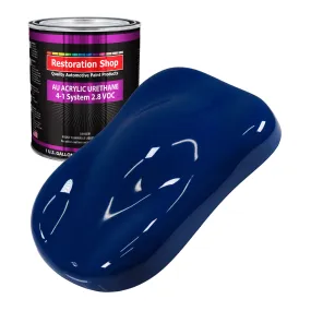 Marine Blue Acrylic Urethane Auto Paint - Gallon Paint Color Only - Professional Single Stage High Gloss Automotive, Car, Truck Coating, 2.8 VOC