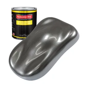 Meteor Gray Metallic Acrylic Enamel Auto Paint - Quart Paint Color Only - Professional Single Stage Automotive Car Truck Equipment Coating, 2.8 VOC
