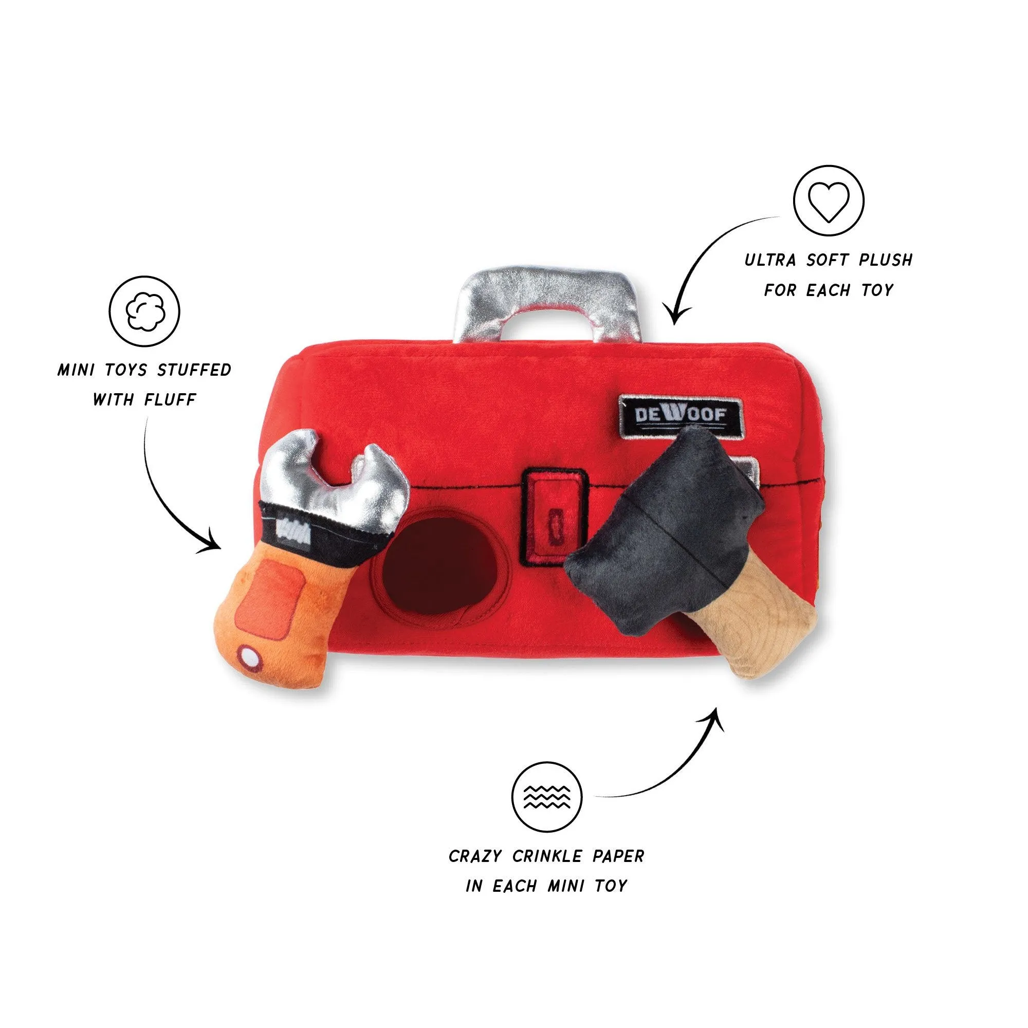 My Tools, My Rules Toolbox Dog Toy Set