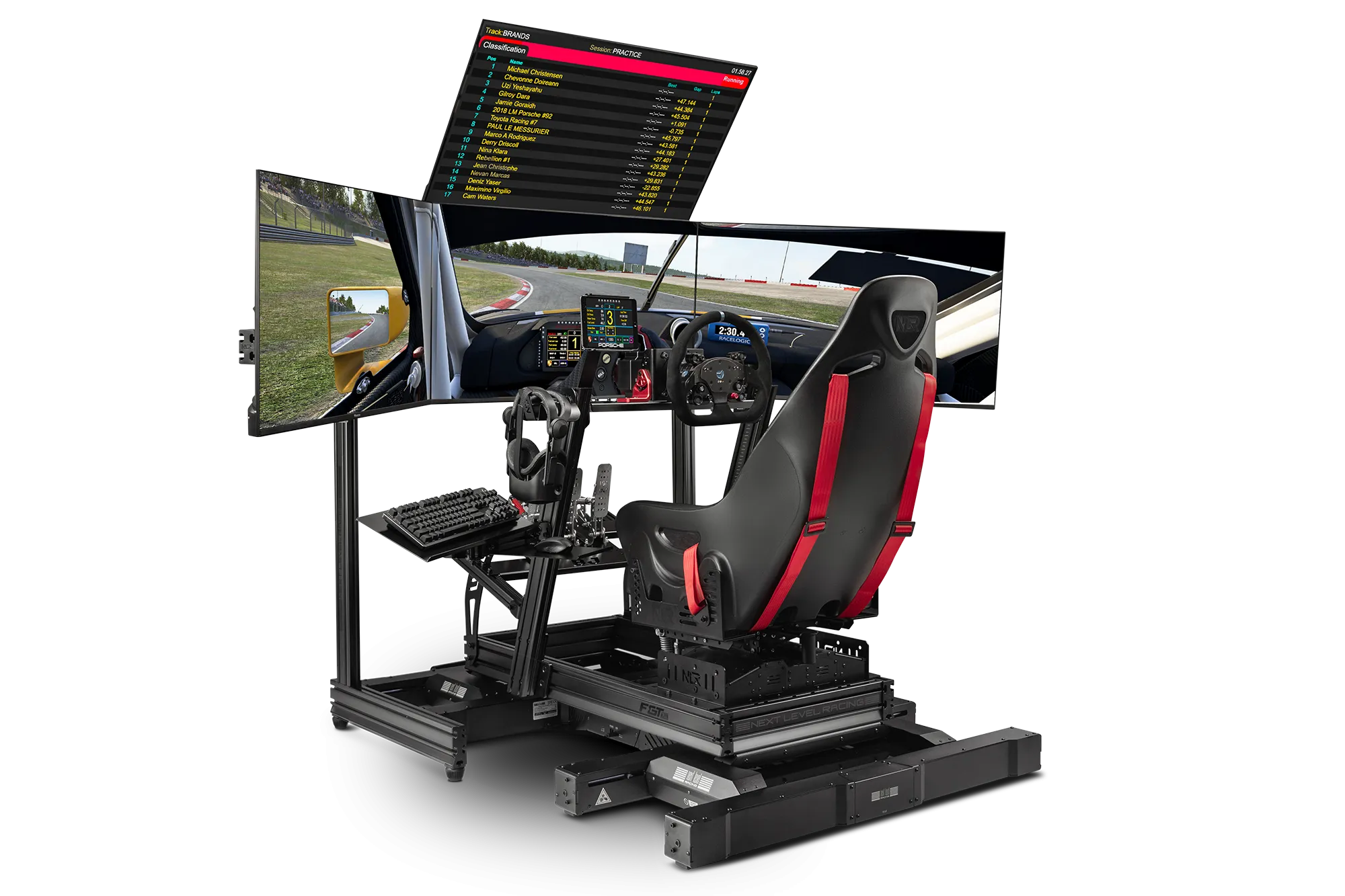 Next Level Racing Elite Freestanding Quad Monitor Stand | Racing Cockpit Monitor Stand Add-on