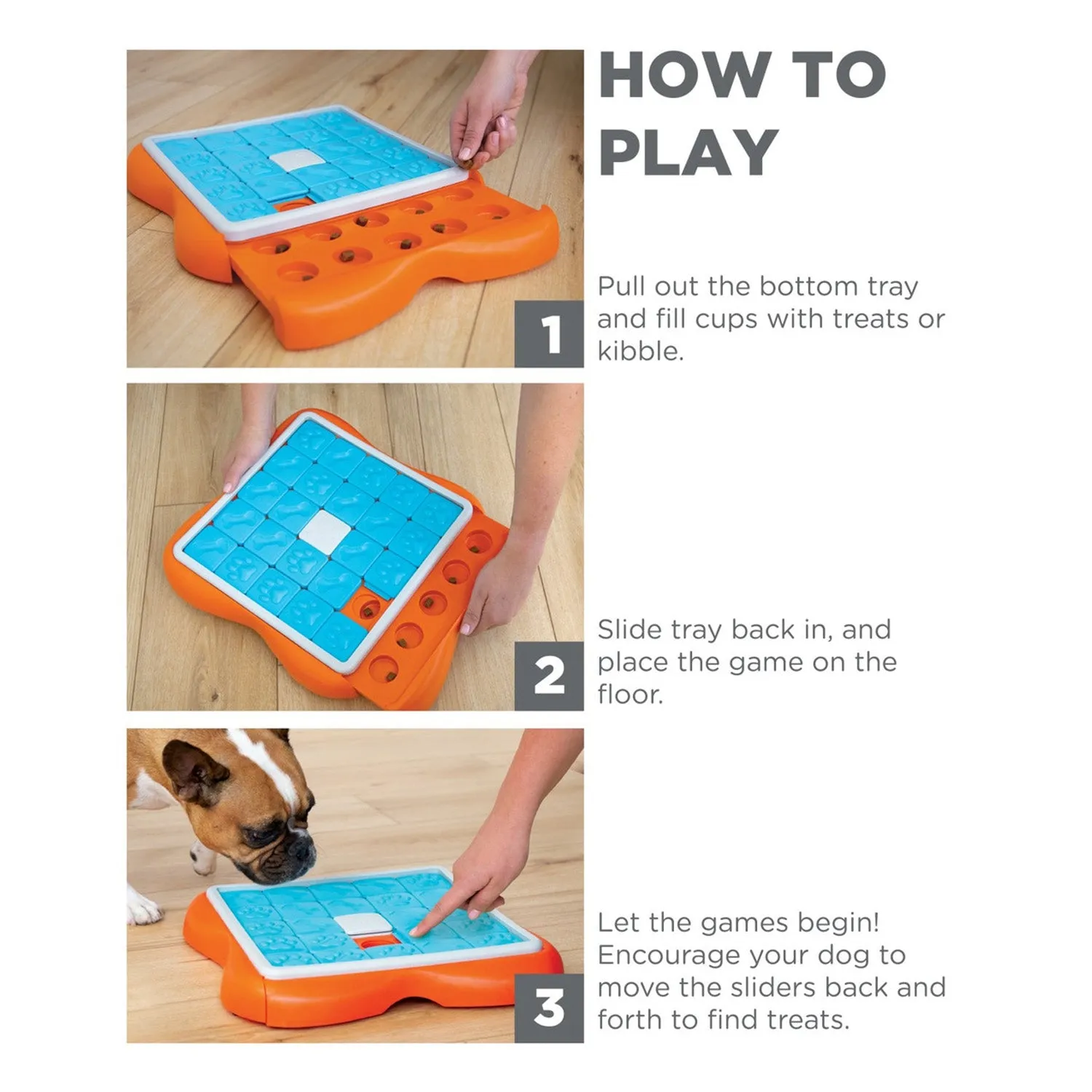 Nina Ottosson Challenge Slider Interactive Treat Puzzle Dog Toy