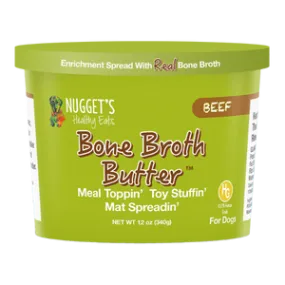 Nugget's Healthy Eats Frozen Bone Broth Butter Beef For Dogs 12oz