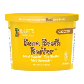 Nugget's Healthy Eats Frozen Bone Broth Butter Chicken For Dogs 12oz