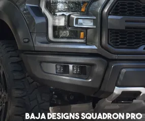 Offroad Alliance - Dual Bezel Fog Light Kit w/ Baja Designs Squadron Pro Lights - 2017-2020 Raptor
