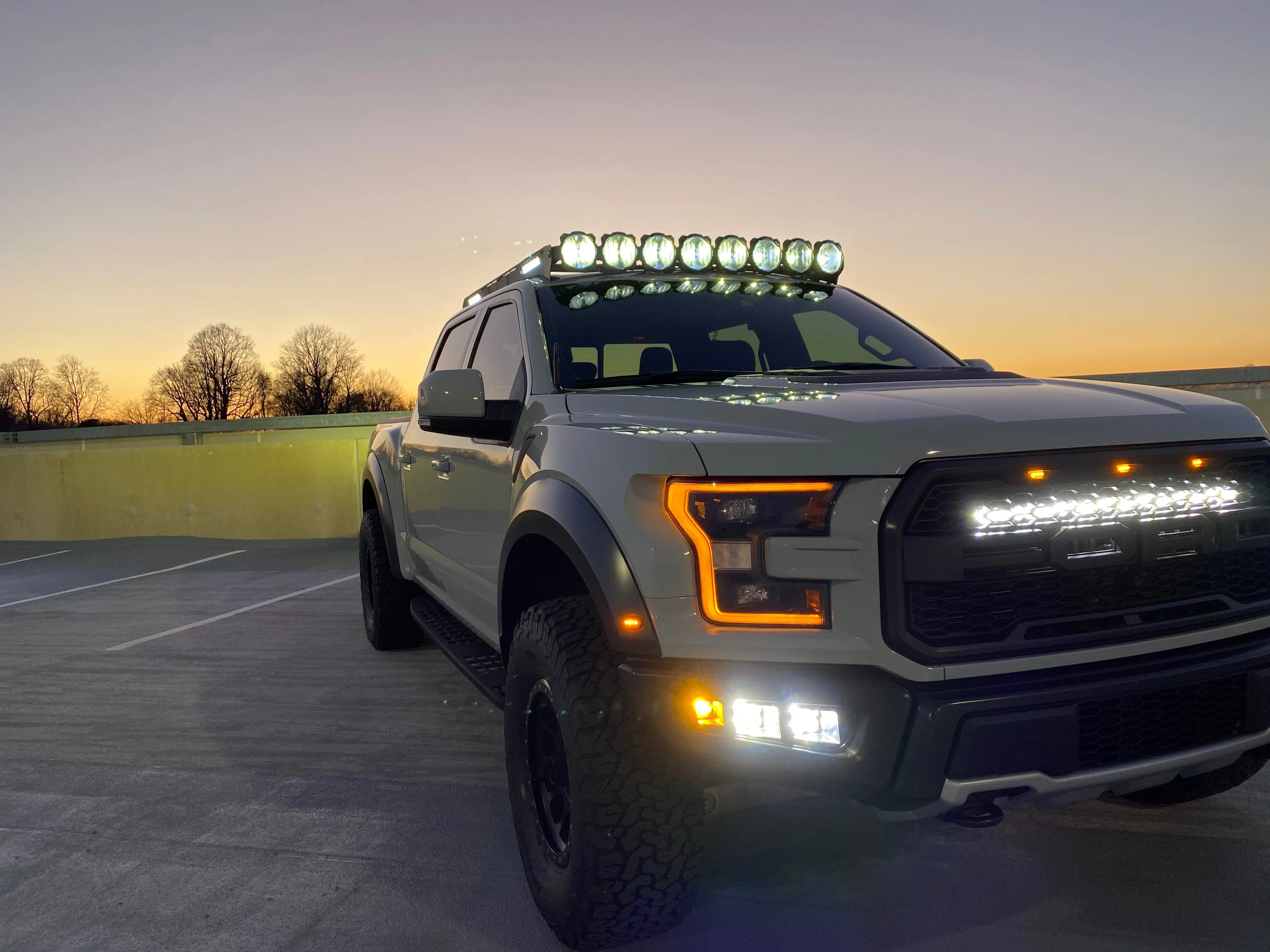 Offroad Alliance - Universal Triple Bumper Light Kit w/ Baja Designs Squadron Pro   S1 Lights - 2017-2020 Raptor