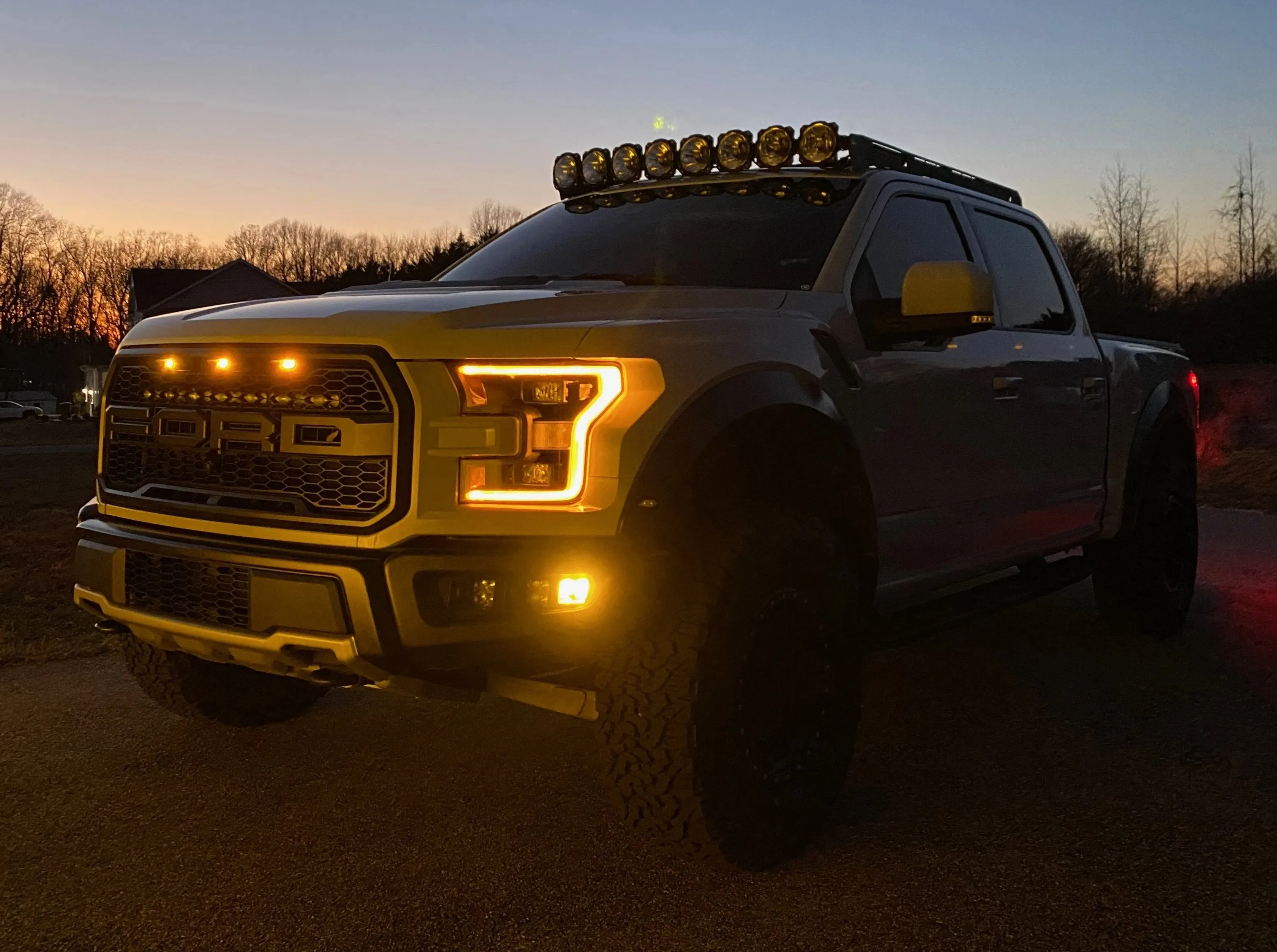 Offroad Alliance - Universal Triple Bumper Light Kit w/ Baja Designs Squadron Pro   S1 Lights - 2017-2020 Raptor