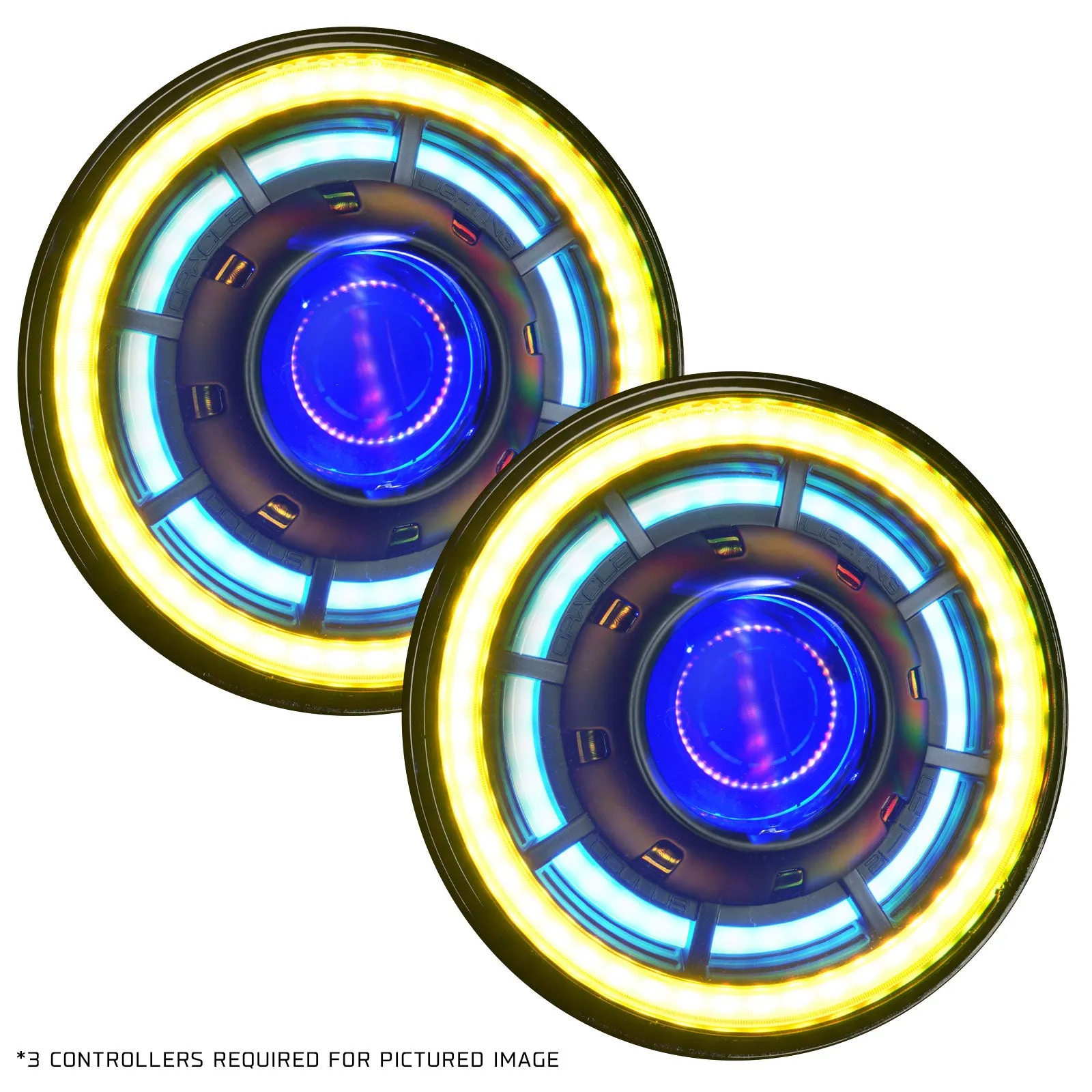 ORACLE Lighting Oculus™ 7" ColorSHIFT Bi-LED Projector Headlights for Jeep Wrangler JK