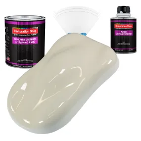 Performance Bright White Acrylic Urethane Auto Paint (Complete Quart Paint Kit) Professional Single Stage Automotive Car Coating 4:1 Mix Ratio 2.8 VOC