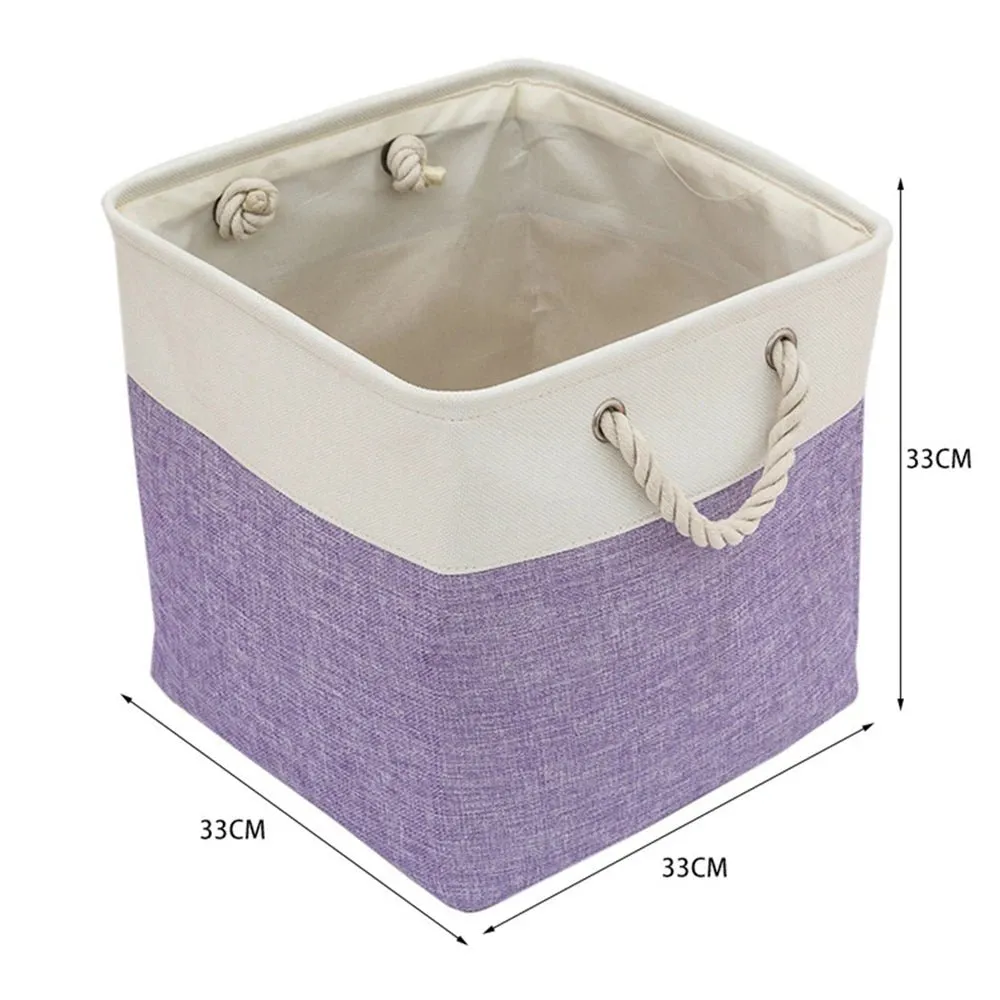 Pet Toy Storage Basket: Foldable Polyester Storage Box