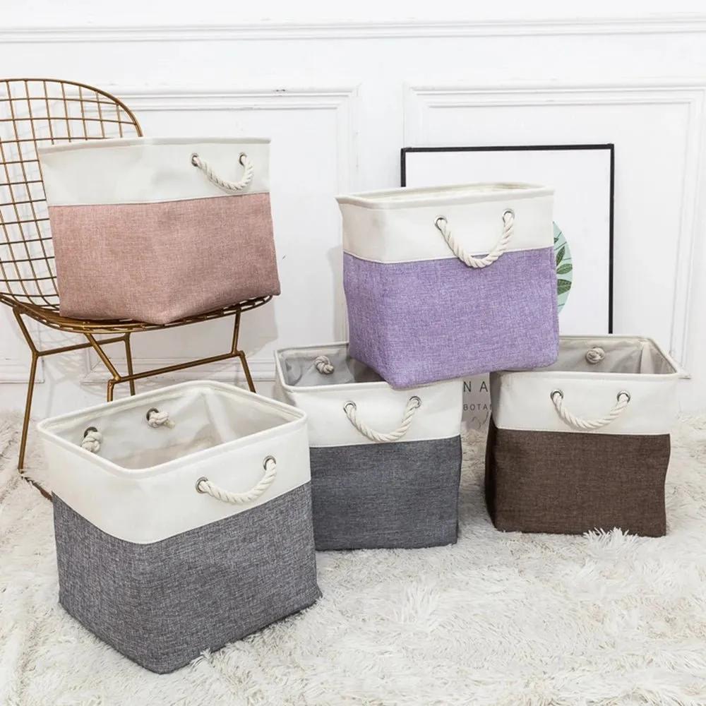 Pet Toy Storage Basket: Foldable Polyester Storage Box