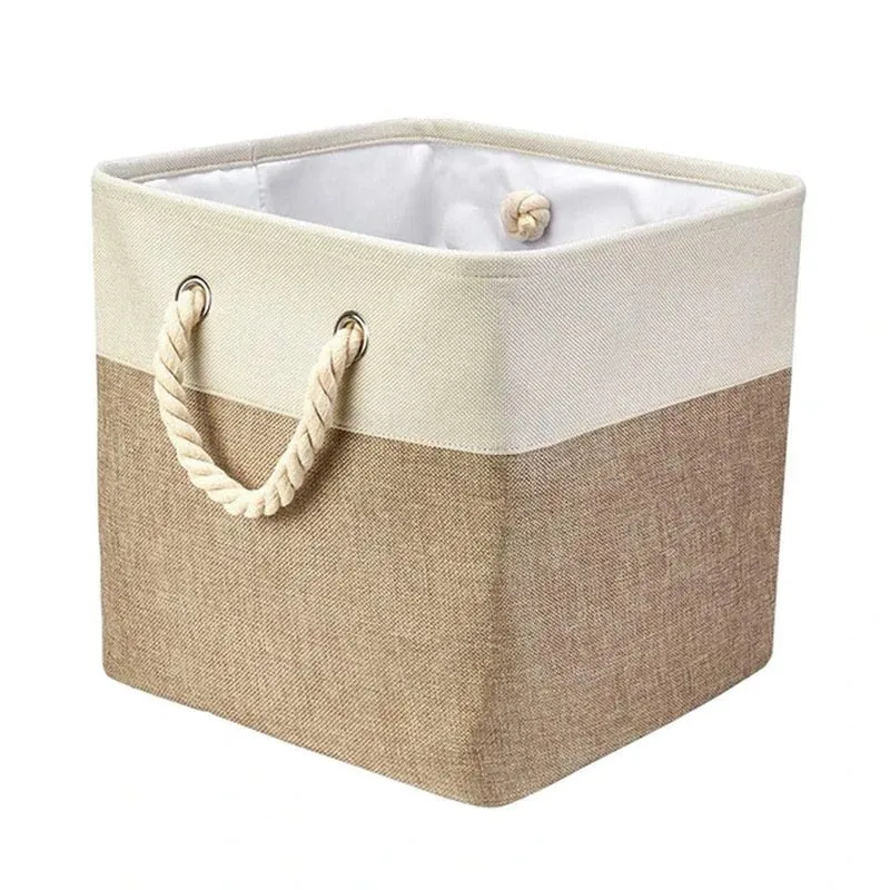 Pet Toy Storage Basket: Foldable Polyester Storage Box