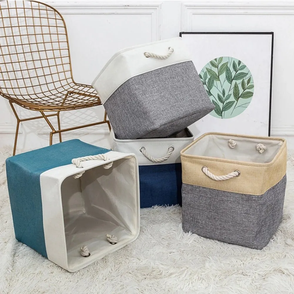 Pet Toy Storage Basket: Foldable Polyester Storage Box