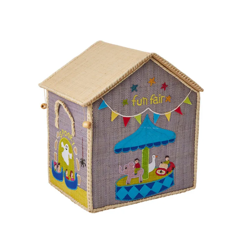 Rice DK Raffia Toy Baskets with Vacation Theme
