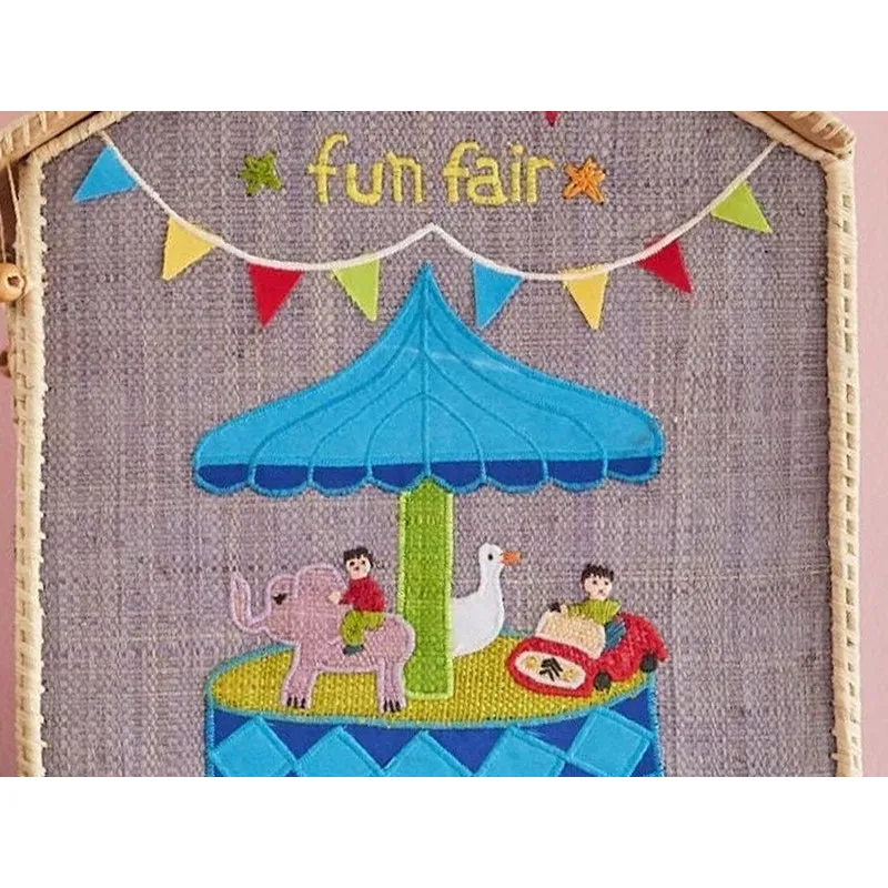 Rice DK Raffia Toy Baskets with Vacation Theme