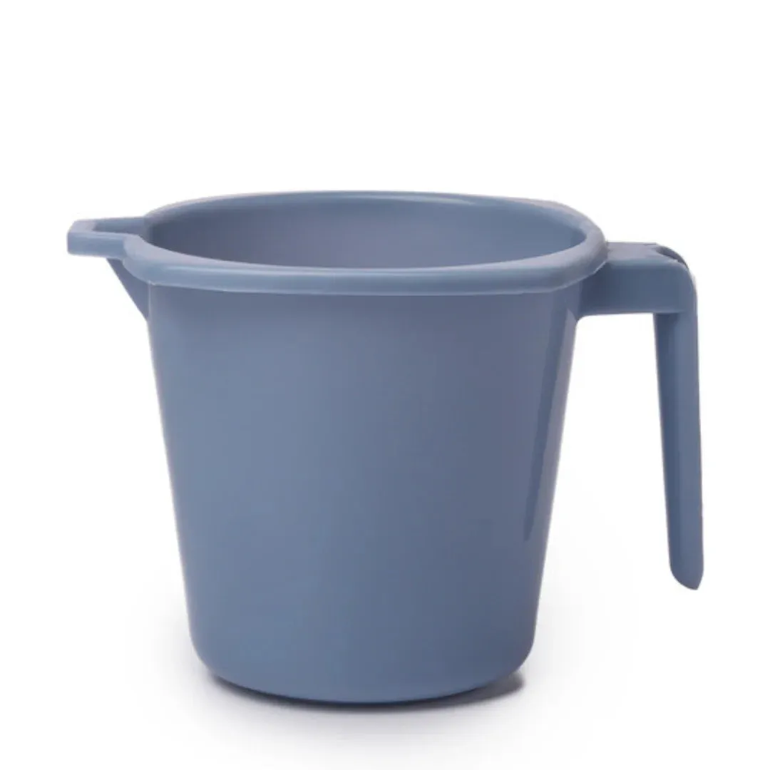 Saaj Bathroom Set of 3: Bucket, Mug, and Stool Combo in Blue