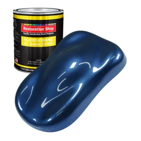 Sapphire Blue Metallic Acrylic Enamel Auto Paint - Gallon Paint Color Only - Professional Single Stage Automotive Car Truck Equipment Coating, 2.8 VOC