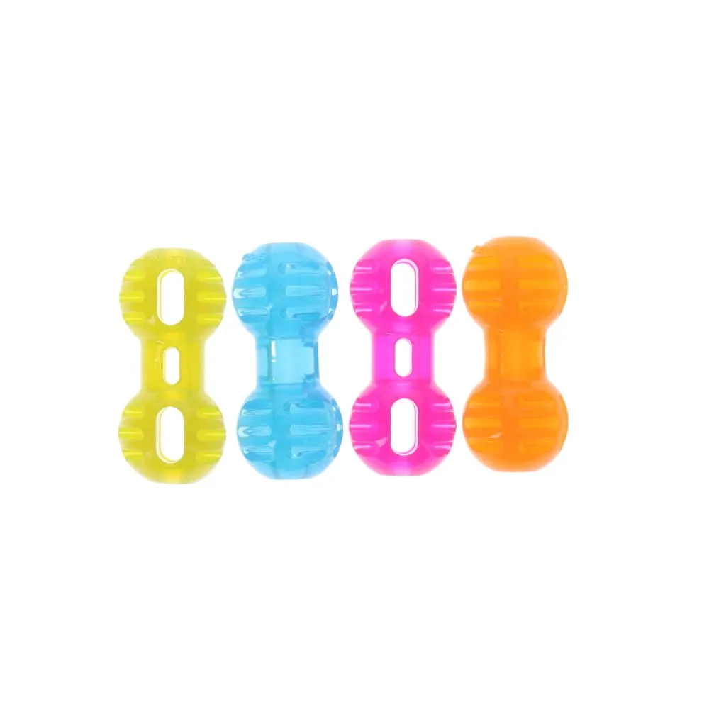 Screme Xtreme Treat Dumbbell Dog Toy Orange Small