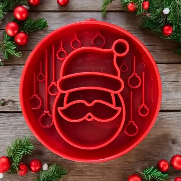 SodaPup Santa Slow Feeder Bowl
