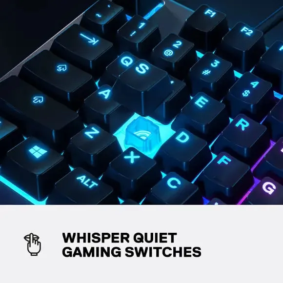 SteelSeries Apex 3 TKL Wired Gaming Keyboard with RGB Backlighting – Black (64831)