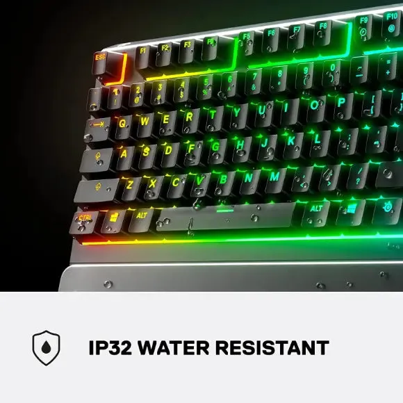 SteelSeries Apex 3 TKL Wired Gaming Keyboard with RGB Backlighting – Black (64831)