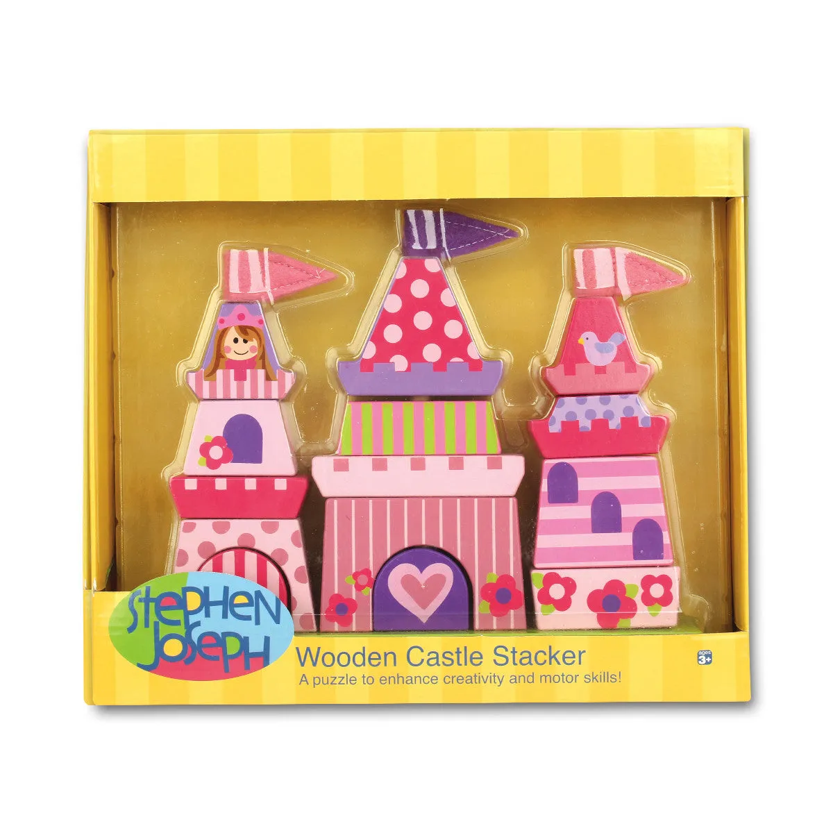 Stephen Joseph Timeless Toys Wooden Stacking Set Princess Castle