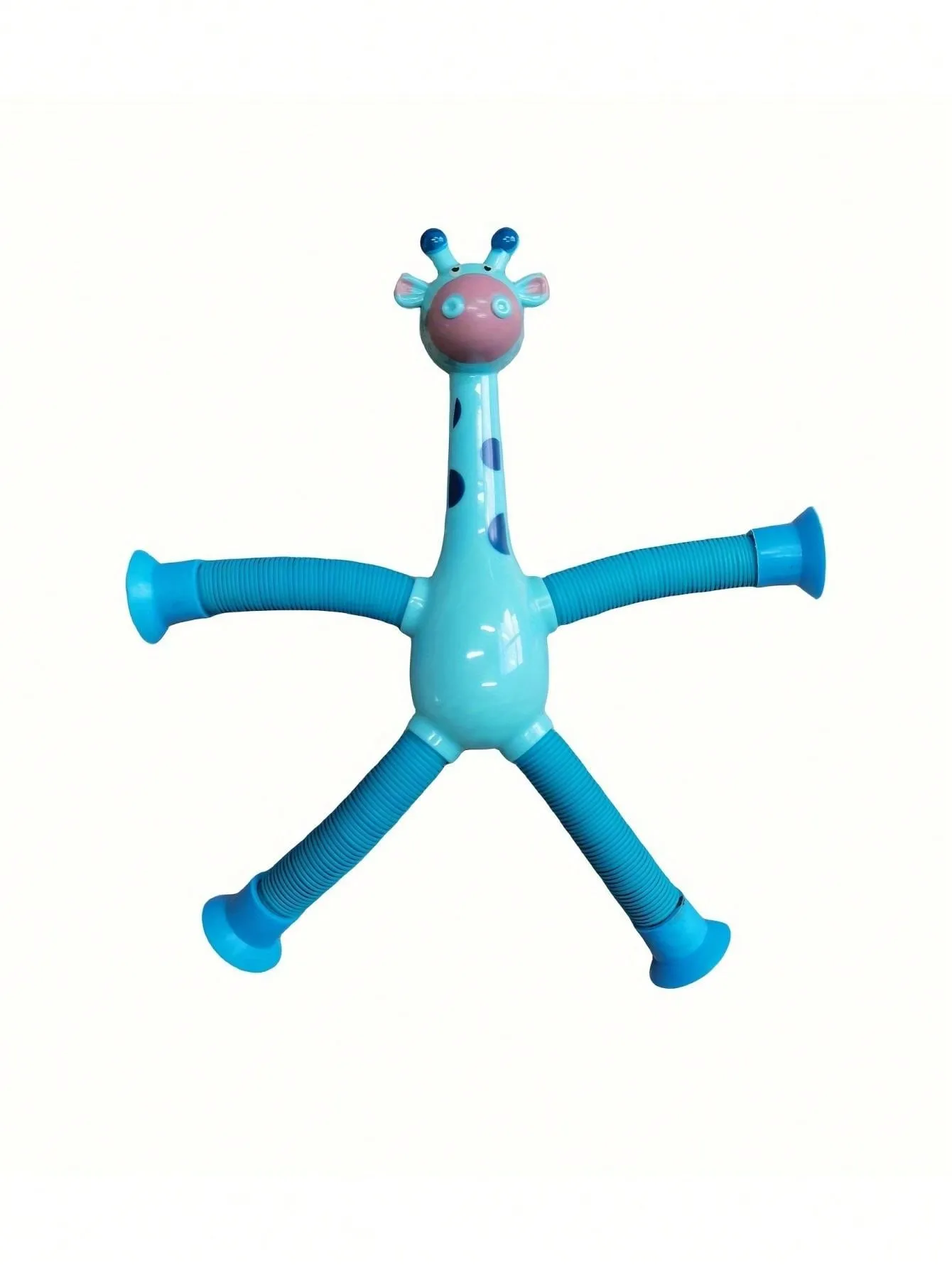 Suction Cup Giraffe Telescopic Pipe Children's Educational Toy, Cartoon Suction Cup Parent-child Interactive Puzzle Decompression Toy