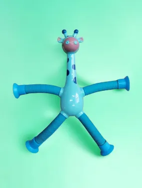 Suction Cup Giraffe Telescopic Pipe Children's Educational Toy, Cartoon Suction Cup Parent-child Interactive Puzzle Decompression Toy