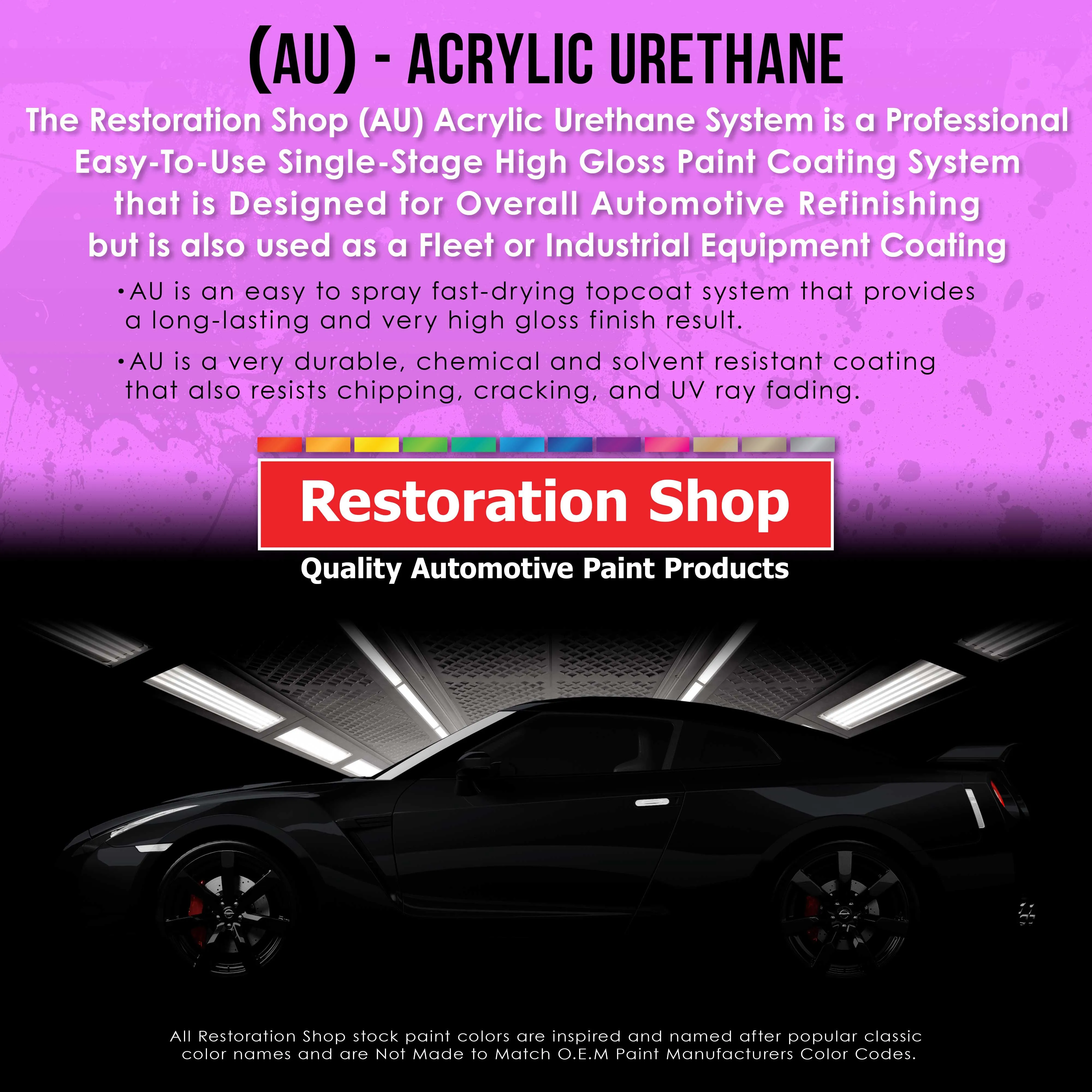 Sunburst Orange Metallic Acrylic Urethane Auto Paint (Complete Quart Paint Kit) Professional Single Stage Automotive Car Coating 4:1 Mix Ratio 2.8 VOC