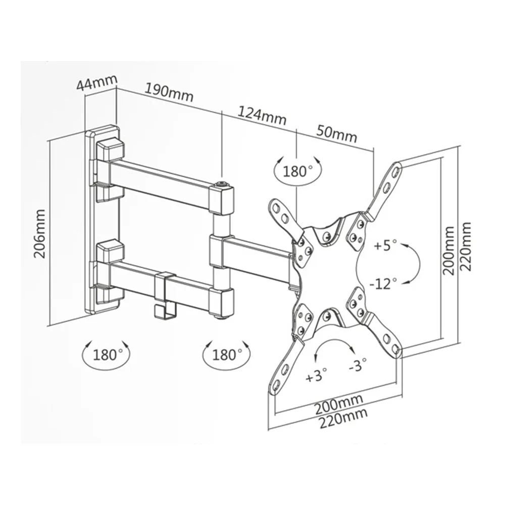 Superior Wall Mount Single Arm 13"-42"