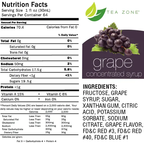 Tea Zone Grape Syrup (64oz)
