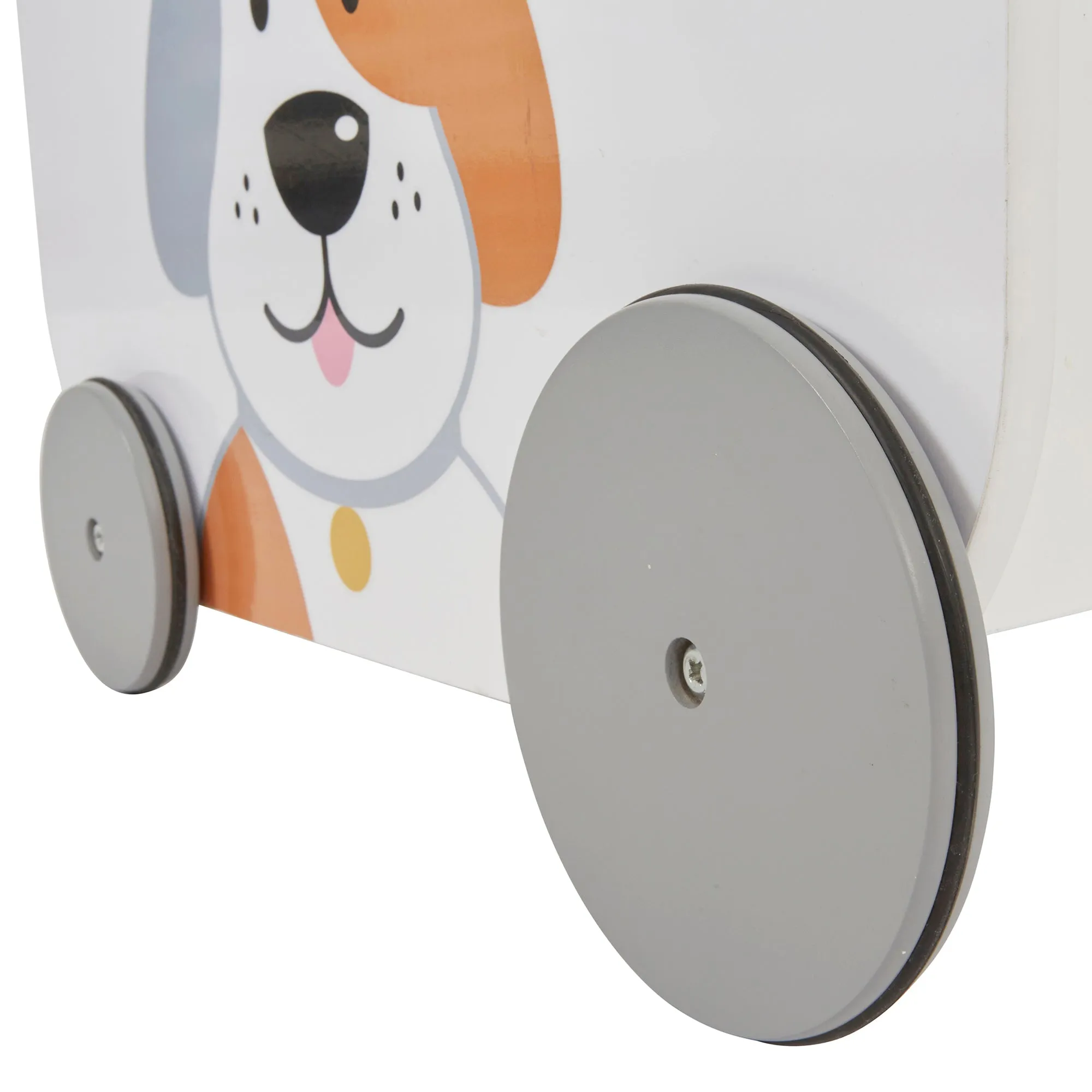 Toddler Wooden Push Along Walker | Cat and Dog Push Along