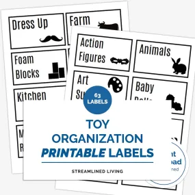 Toy Room Organizing Labels