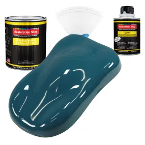Transport Blue Acrylic Enamel Auto Paint - Complete Quart Paint Kit - Professional Single Stage Automotive Car Truck Coating, 8:1 Mix Ratio 2.8 VOC