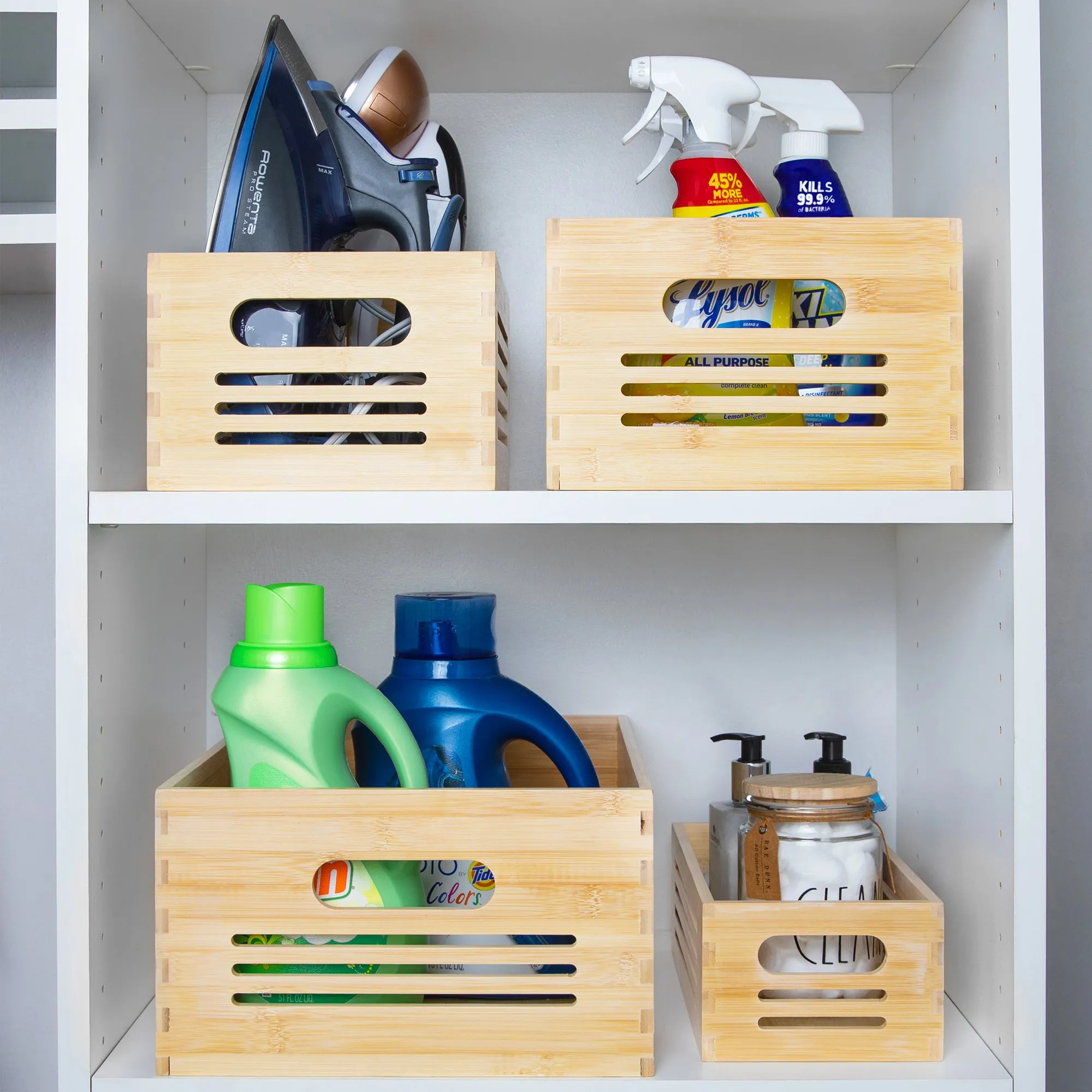Wooden Storage Bin  - Natural Small (Wholesale)