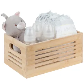 Wooden Storage Bin  - Natural Small (Wholesale)