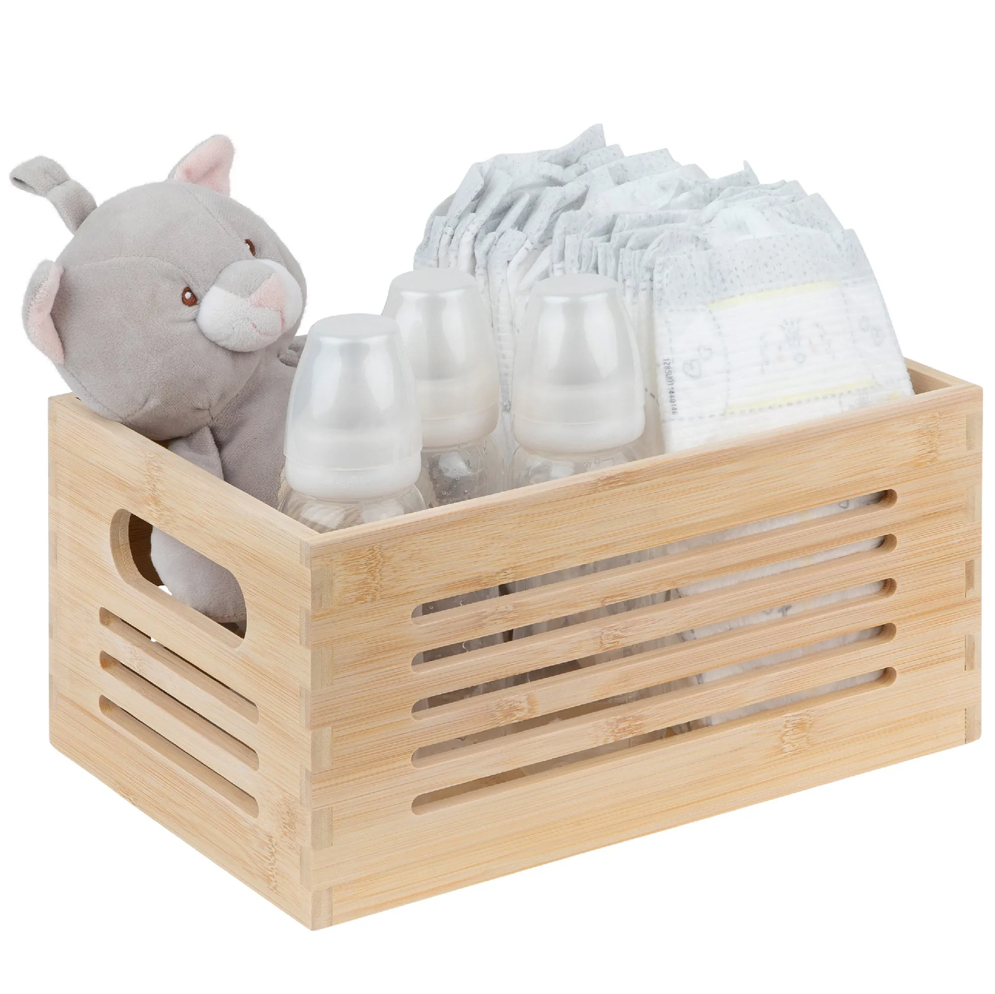 Wooden Storage Bin  - Natural Small (Wholesale)