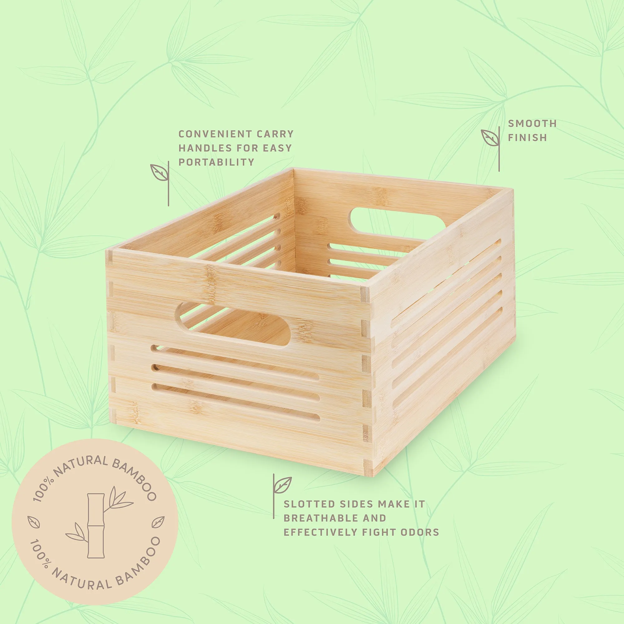 Wooden Storage Bin  - Natural Small (Wholesale)