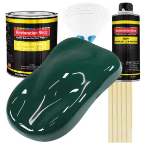 Woodland Green Acrylic Enamel Auto Paint - Complete Gallon Paint Kit - Professional Single Stage Automotive Car Truck Coating, 8:1 Mix Ratio 2.8 VOC