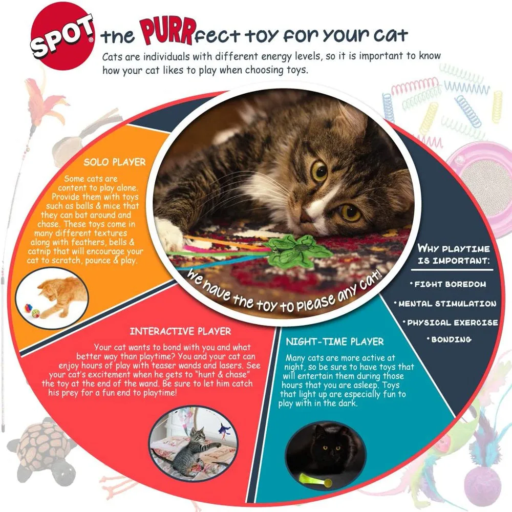 Wool Pom-Pom Catnip Cat Toy, 4 Count