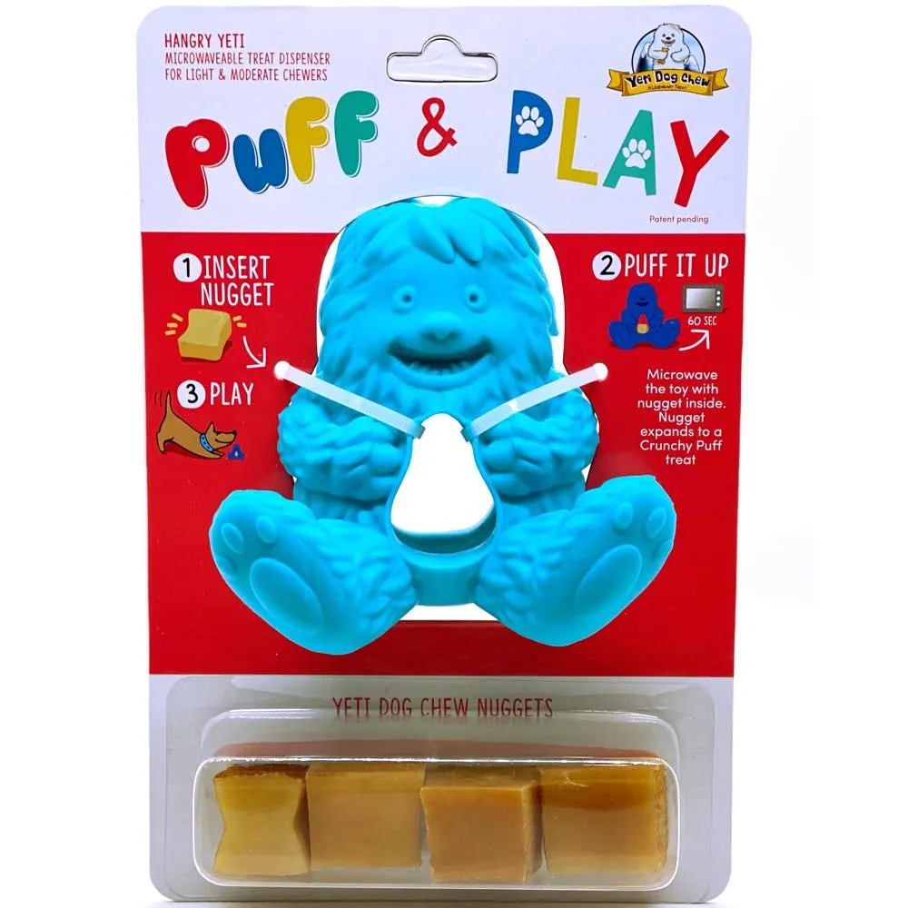 Yeti Dog Chew Puff & Play Hangry Yeti Dog Toy (Blue)