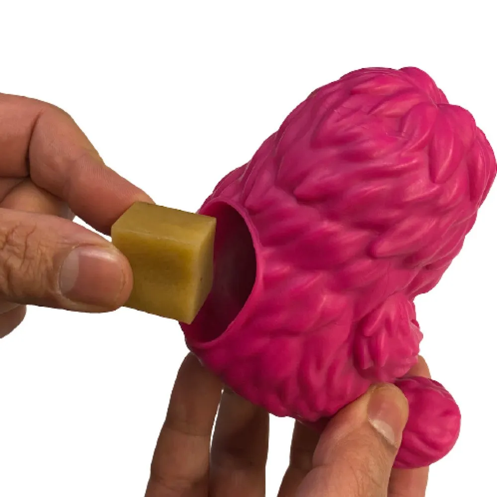 Yeti Dog Chew Puff & Play Hangry Yeti Dog Toy (Pink)