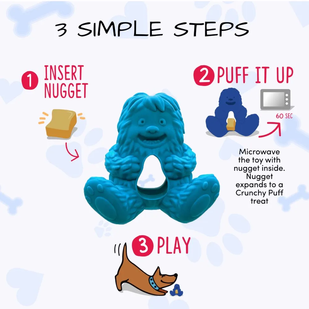 Yeti Dog Chew Puff & Play Hangry Yeti Dog Toy (Pink)
